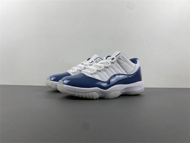 Sporty Air Jordan 11  White navy blue FV5104- 4090