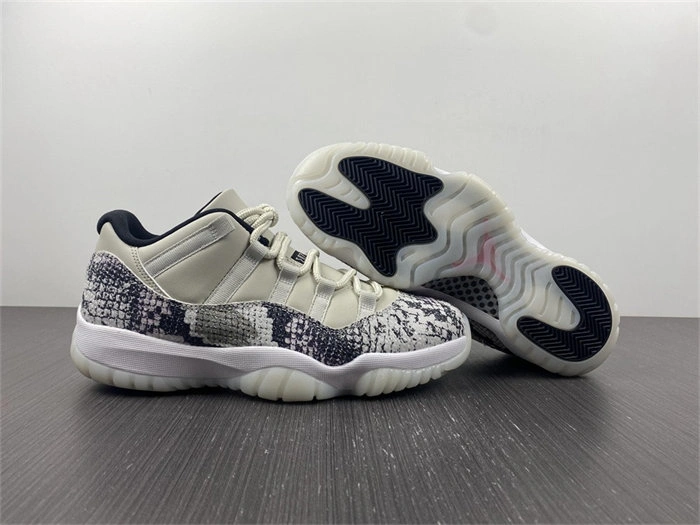Practical Jordan 11 Retro Low Snake Light Bone CD6846- 4107