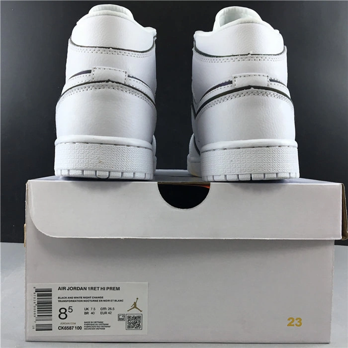 Jordan1 Mid Iridescent Reflective White CK6587- QuickDry 3763