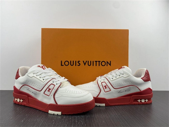 Luis Vitton Trainer White Red Signature 1AAGZO TimelessDesign 1705